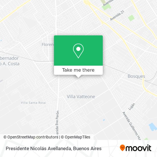 Mapa de Presidente Nicolás Avellaneda