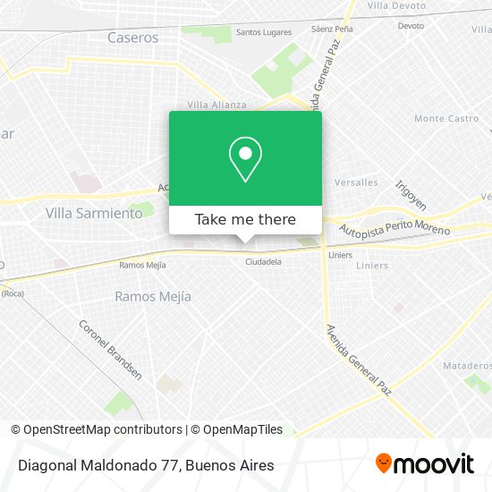 Mapa de Diagonal Maldonado 77