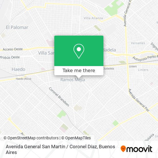 Mapa de Avenida General San Martín / Coronel Díaz