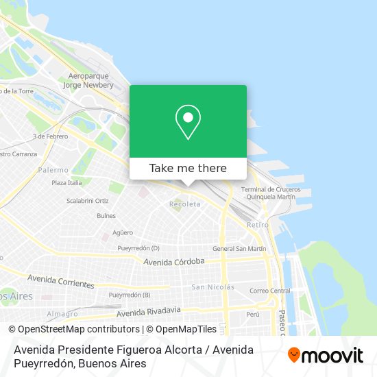 Avenida Presidente Figueroa Alcorta / Avenida Pueyrredón map