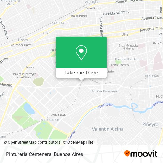 Pinturería Centenera map