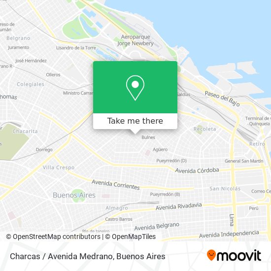 Mapa de Charcas / Avenida Medrano