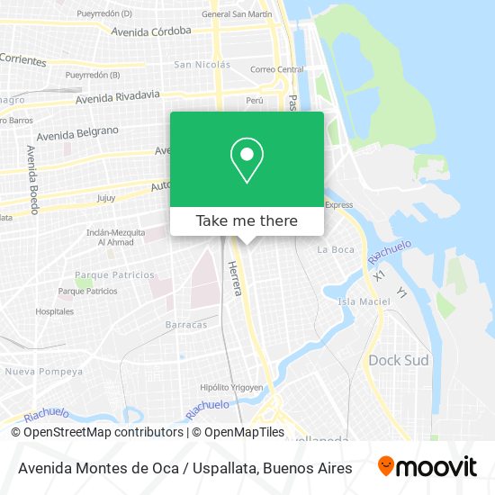 Avenida Montes de Oca / Uspallata map