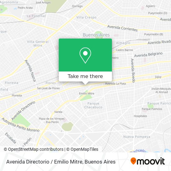 Mapa de Avenida Directorio / Emilio Mitre