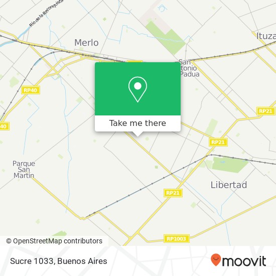 Sucre 1033 map