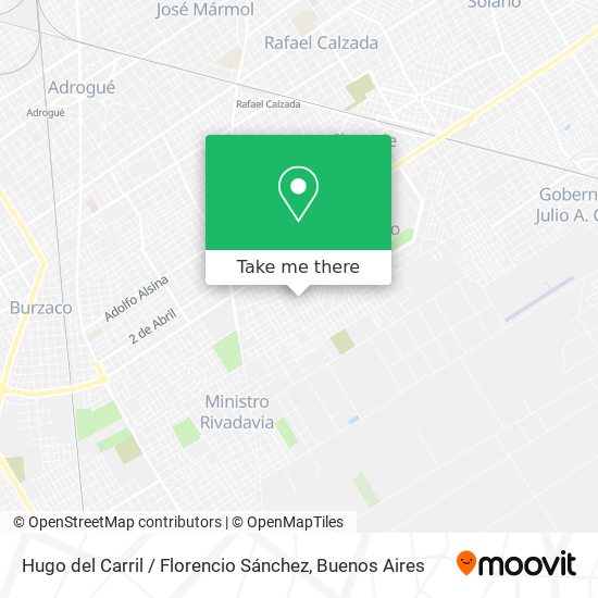 Hugo del Carril / Florencio Sánchez map