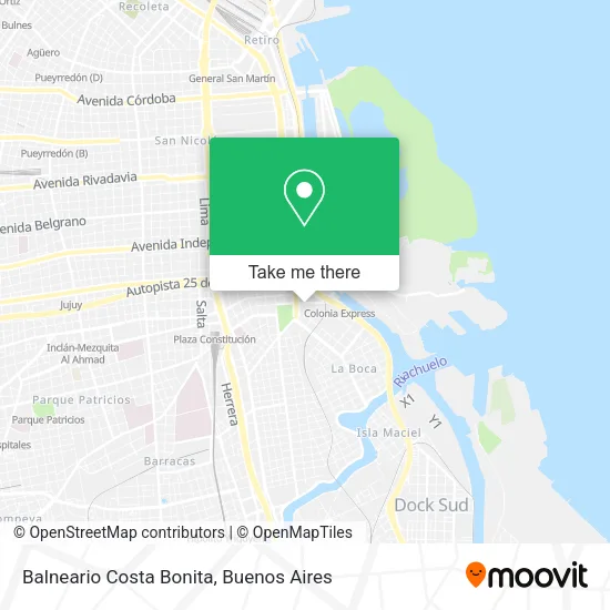 Mapa de Balneario Costa Bonita