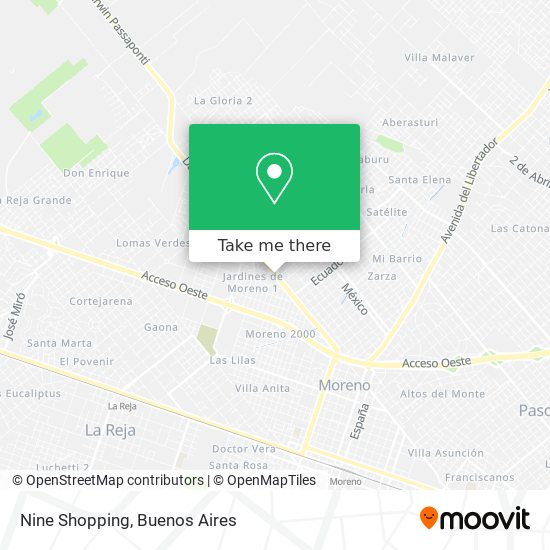 Nine Shopping map