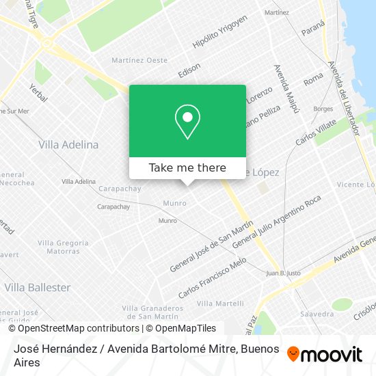 José Hernández / Avenida Bartolomé Mitre map
