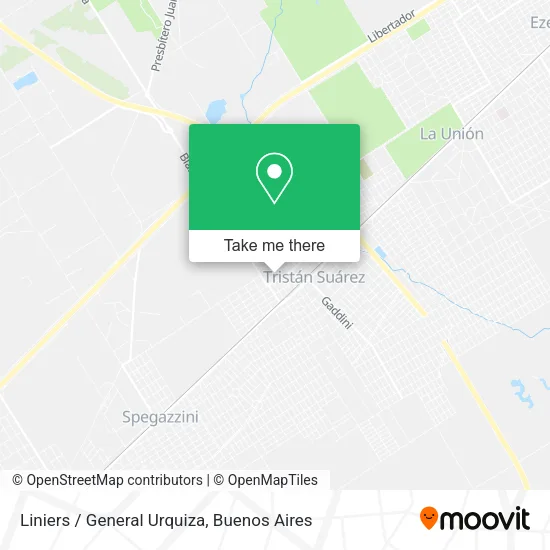Liniers / General Urquiza map