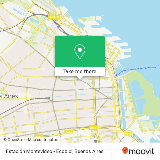 Estación Montevideo - Ecobici map