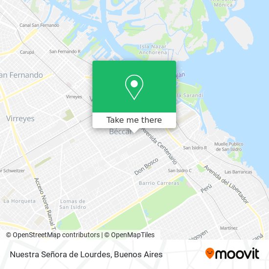 Mapa de Nuestra Señora de Lourdes