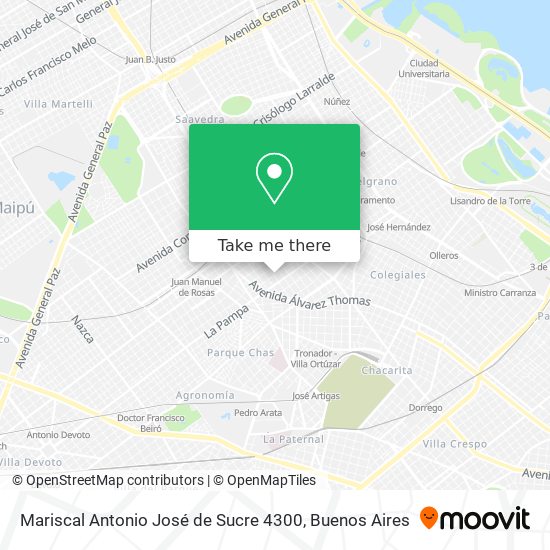 Mariscal Antonio José de Sucre 4300 map