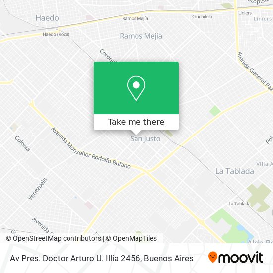 Mapa de Av Pres. Doctor Arturo U. Illia 2456