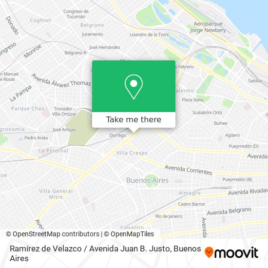 Ramírez de Velazco / Avenida Juan B. Justo map