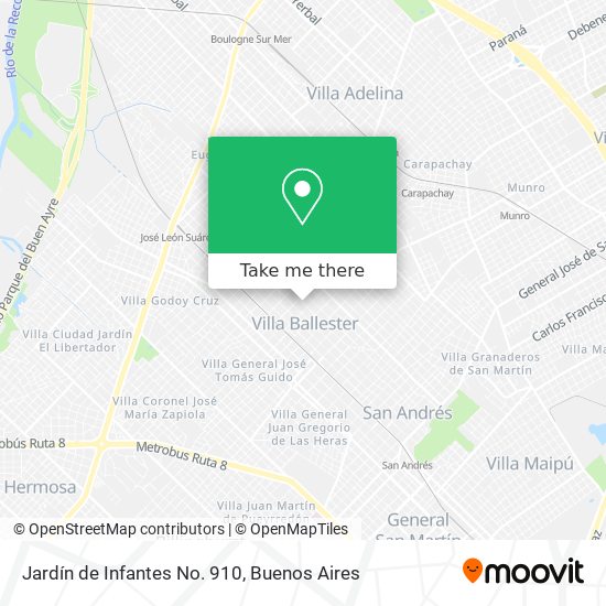 Jardín de Infantes No. 910 map