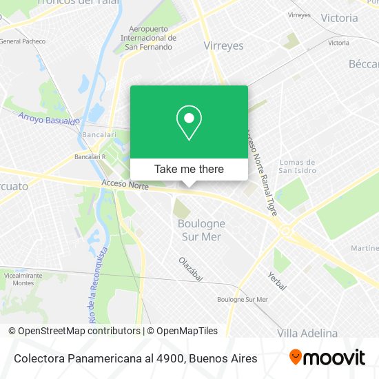 Colectora Panamericana      al 4900 map