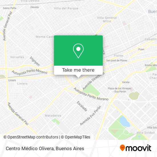 Mapa de Centro Médico Olivera