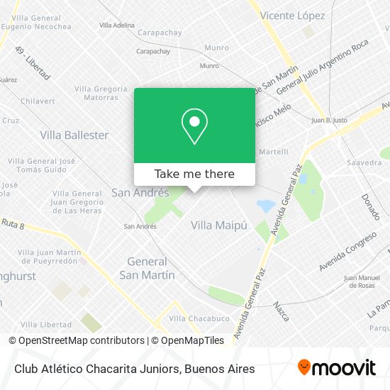 Club Atlético Chacarita Juniors map