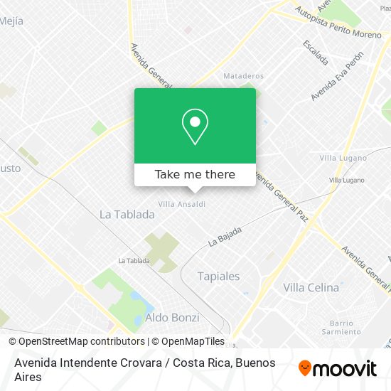 Avenida Intendente Crovara / Costa Rica map