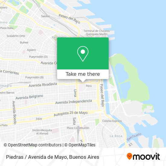 Piedras / Avenida de Mayo map