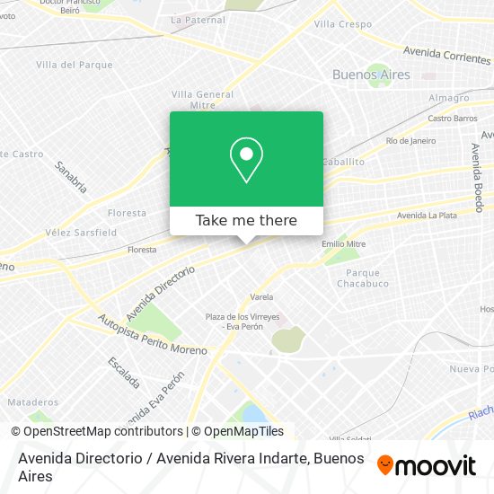 Mapa de Avenida Directorio / Avenida Rivera Indarte