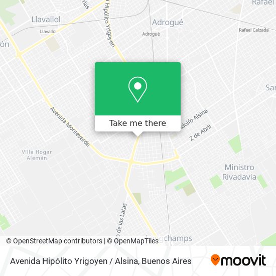 Avenida Hipólito Yrigoyen / Alsina map