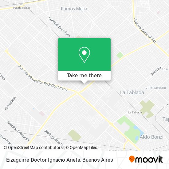 Eizaguirre-Doctor Ignacio Arieta map