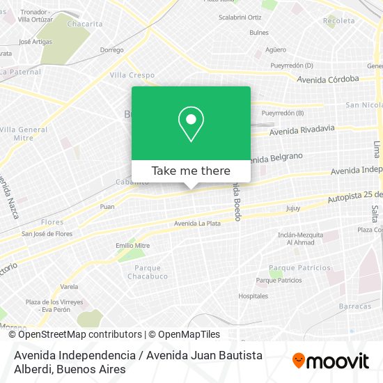 Avenida Independencia / Avenida Juan Bautista Alberdi map