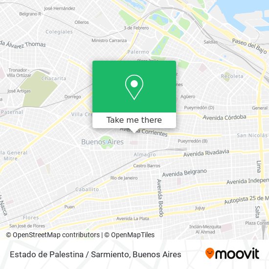 Mapa de Estado de Palestina / Sarmiento