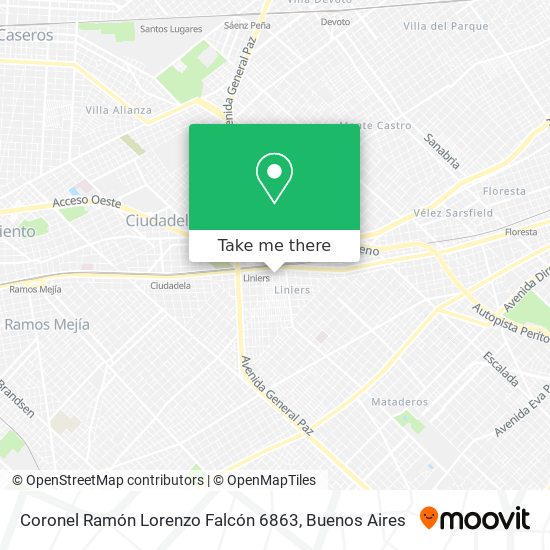 Coronel Ramón Lorenzo Falcón 6863 map