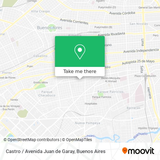 Mapa de Castro / Avenida Juan de Garay