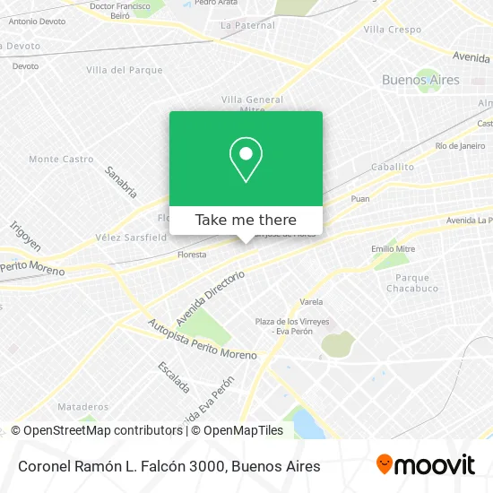 Mapa de Coronel Ramón L. Falcón 3000