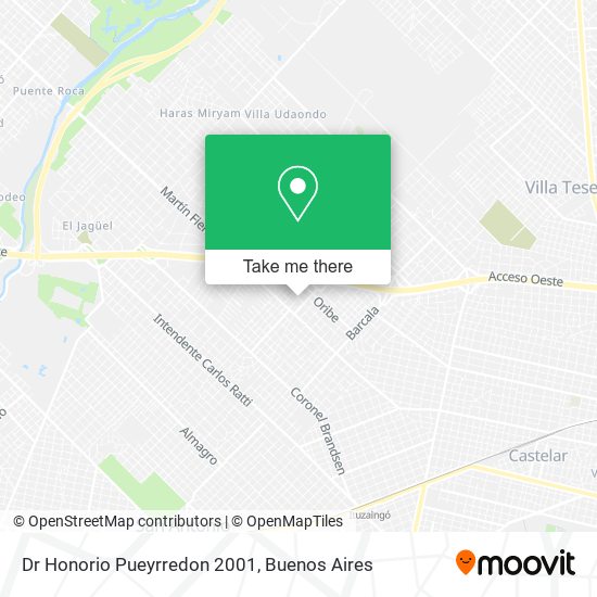 Dr  Honorio Pueyrredon 2001 map