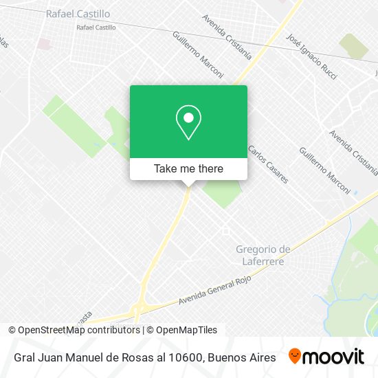 Gral  Juan Manuel de Rosas al 10600 map