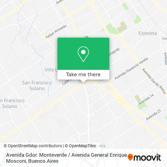 Avenida Gdor. Monteverde / Avenida General Enrique Mosconi map