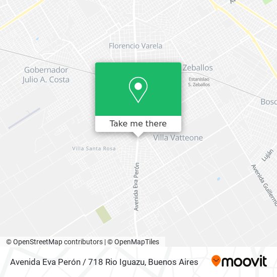 Avenida Eva Perón / 718 Rio Iguazu map