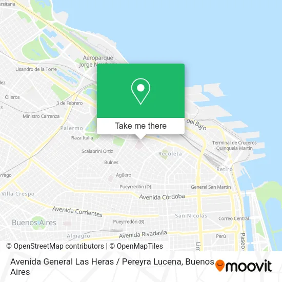 Avenida General Las Heras / Pereyra Lucena map