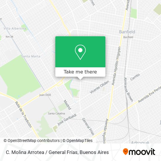 Mapa de C. Molina Arrotea / General Frías