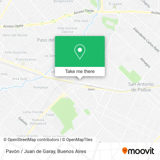 Pavón / Juan de Garay map