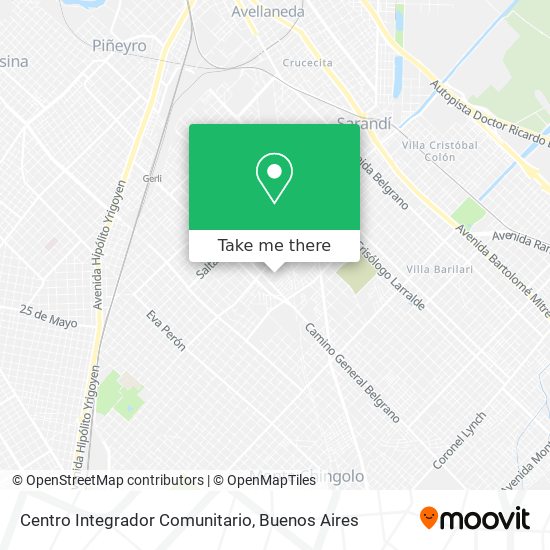 Mapa de Centro Integrador Comunitario