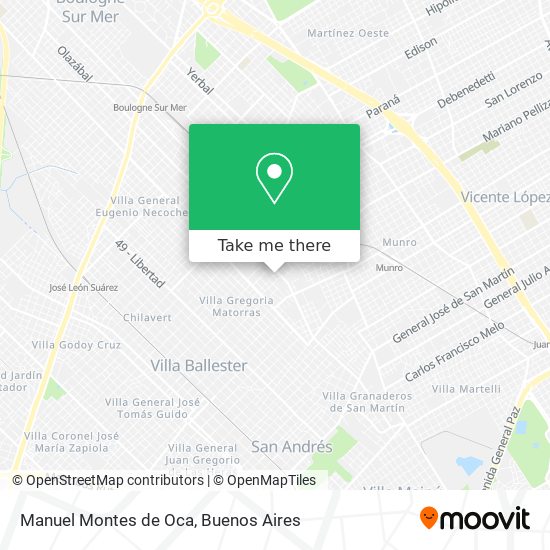Manuel Montes de Oca map