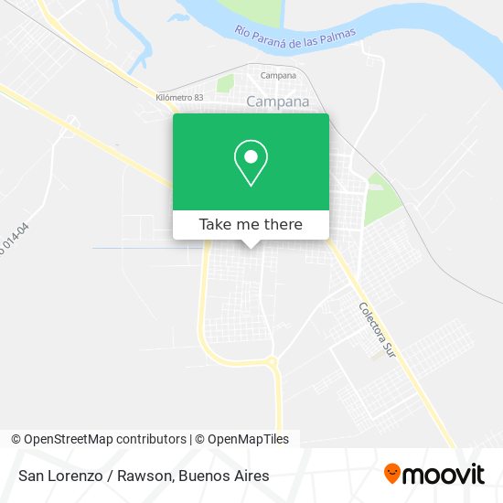 San Lorenzo / Rawson map