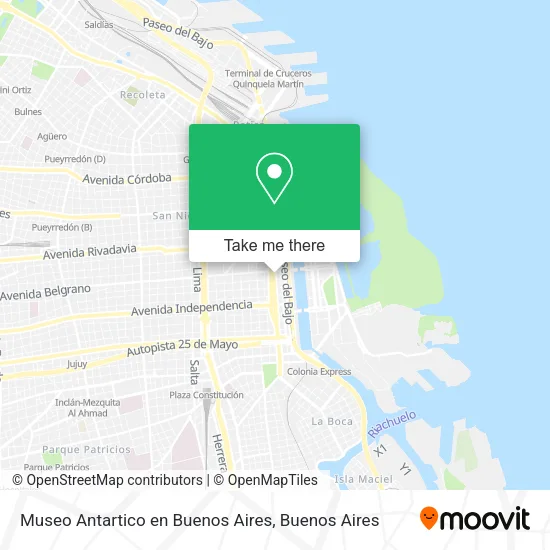 Museo Antartico en Buenos Aires map