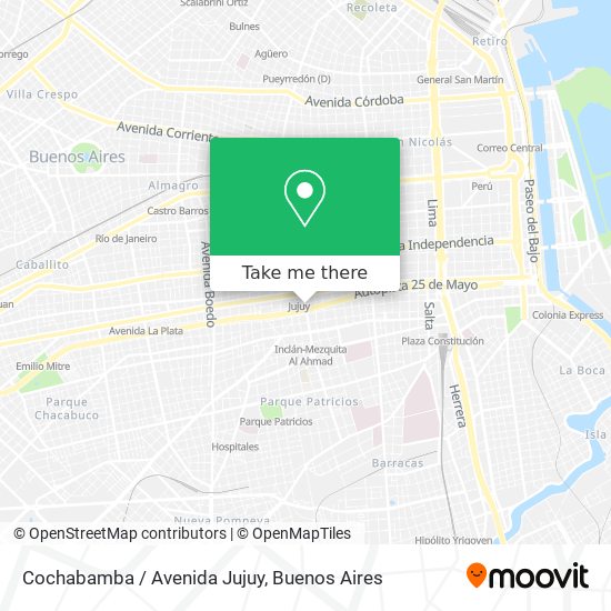 Mapa de Cochabamba / Avenida Jujuy