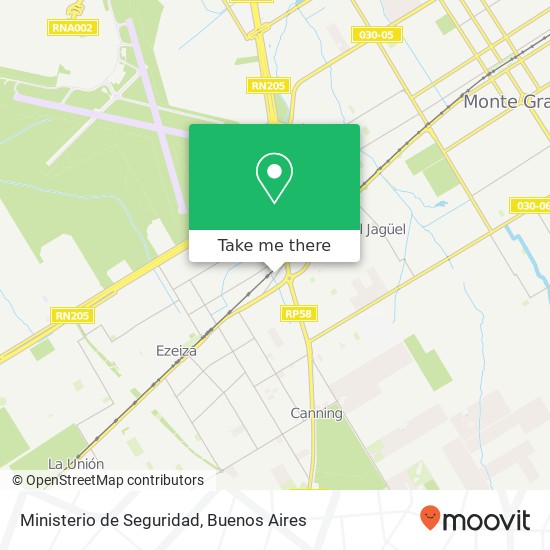 Ministerio de Seguridad map