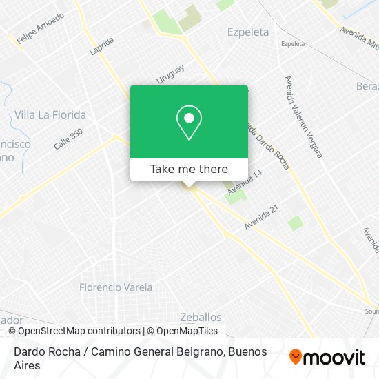 Dardo Rocha / Camino General Belgrano map