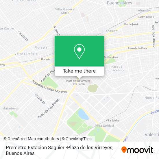 Premetro Estacion Saguier -Plaza de los Virreyes map