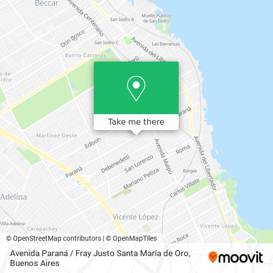 Avenida Paraná / Fray Justo Santa María de Oro map