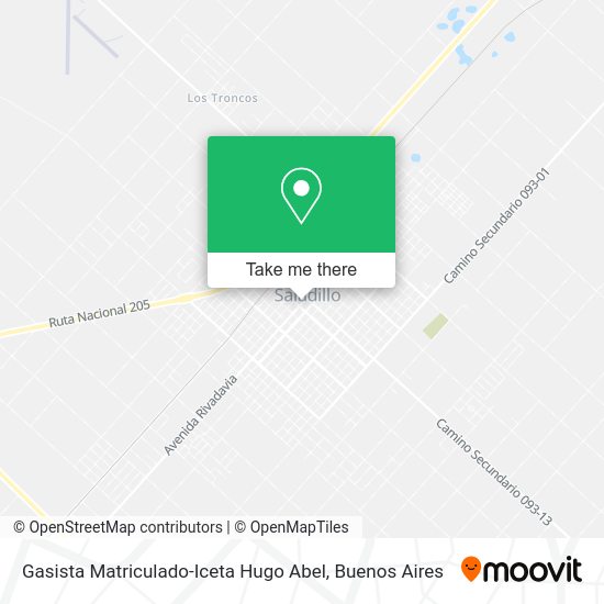 Mapa de Gasista Matriculado-Iceta Hugo Abel
